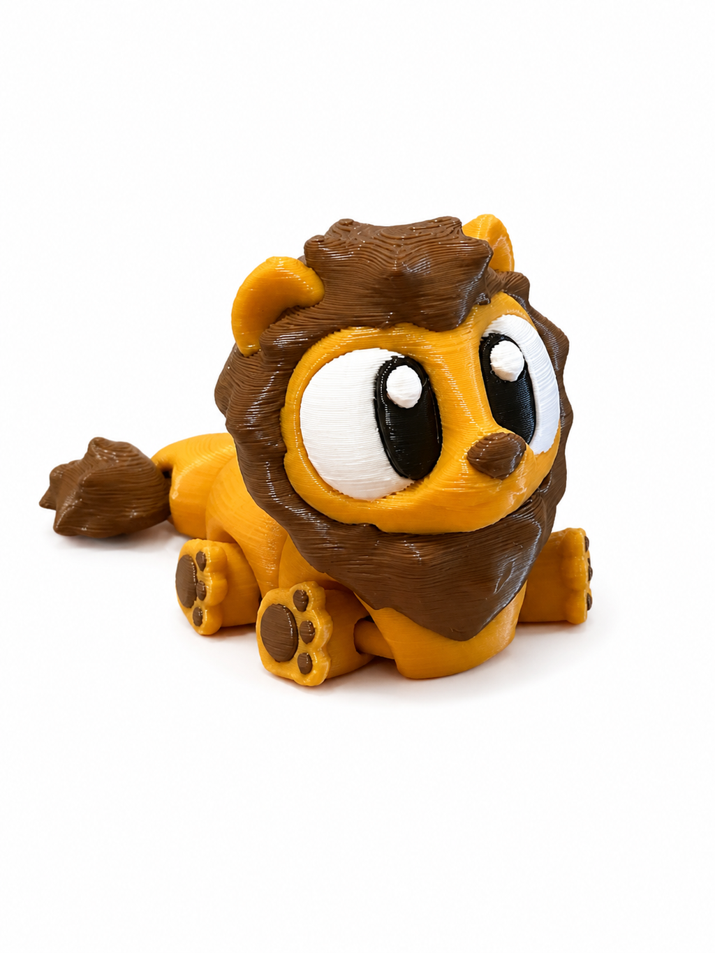 Leo the Lion - Mini Mate | 3D Articulated Lion + Matching 3" Vinyl Sticker