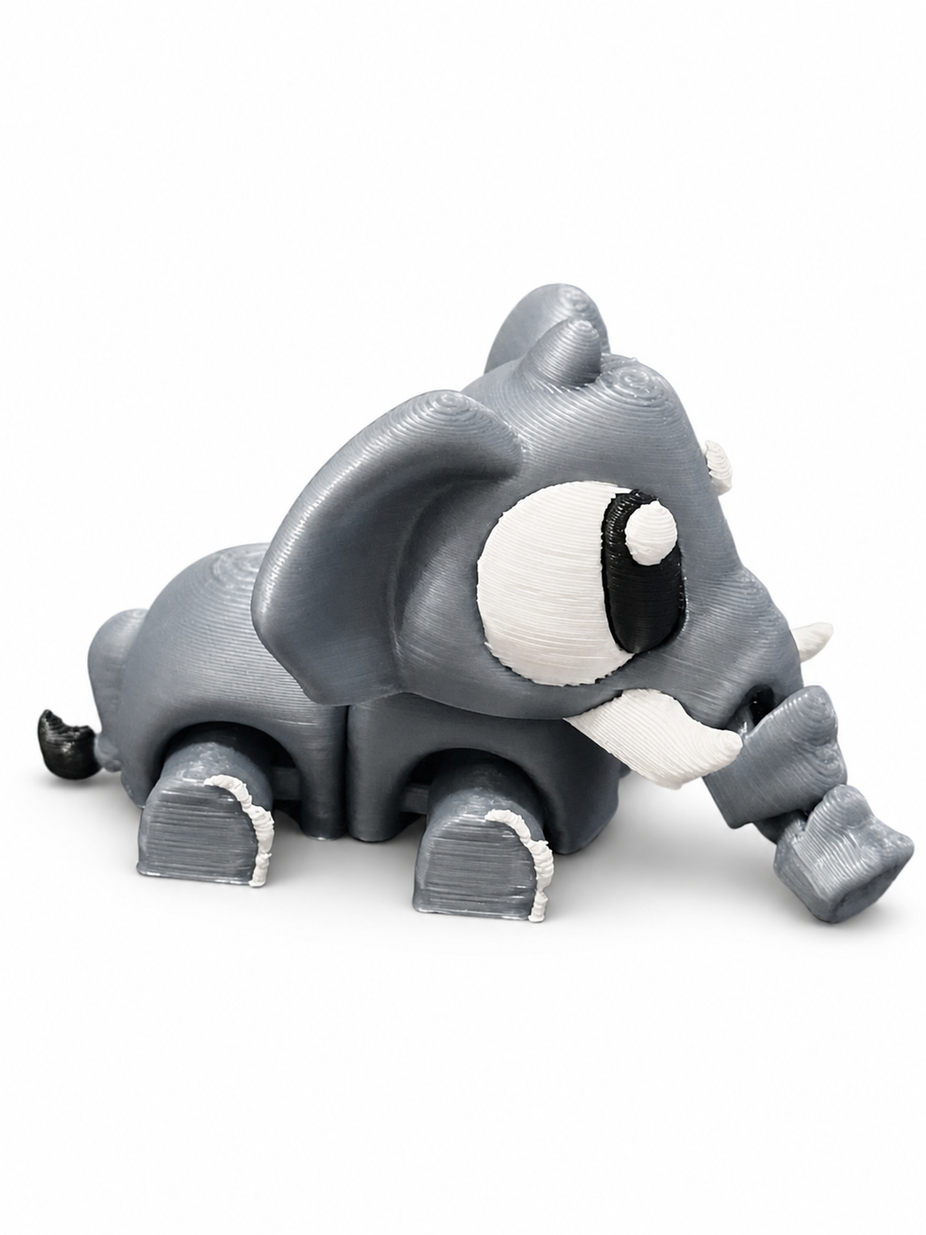 Eli the Elephant - Mini Mate | 3D Articulated Elephant + Matching 3" Vinyl Sticker
