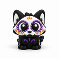 Colorful Sugar Skull Kitty