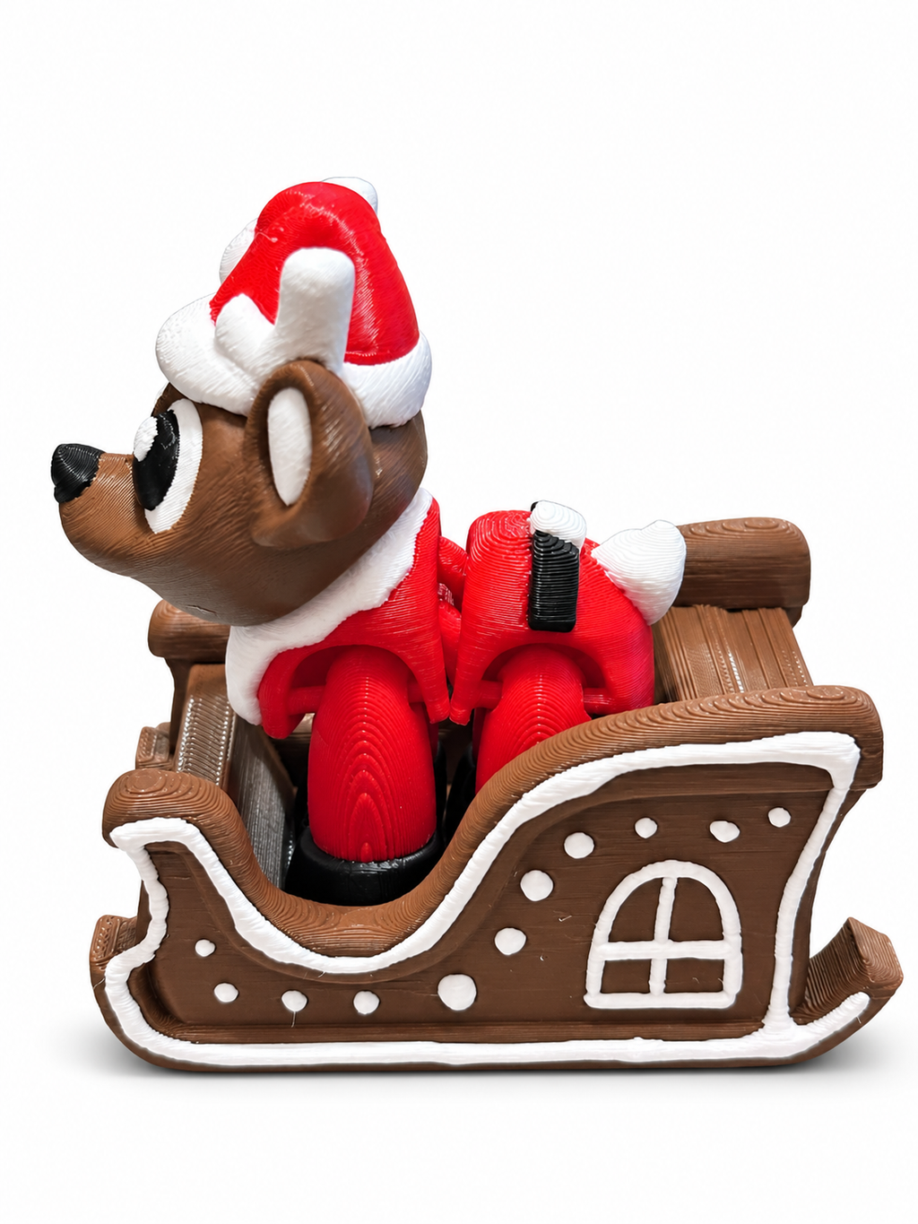 Santa Reindeer & Sleigh Set - 3D Printed Christmas Collectible