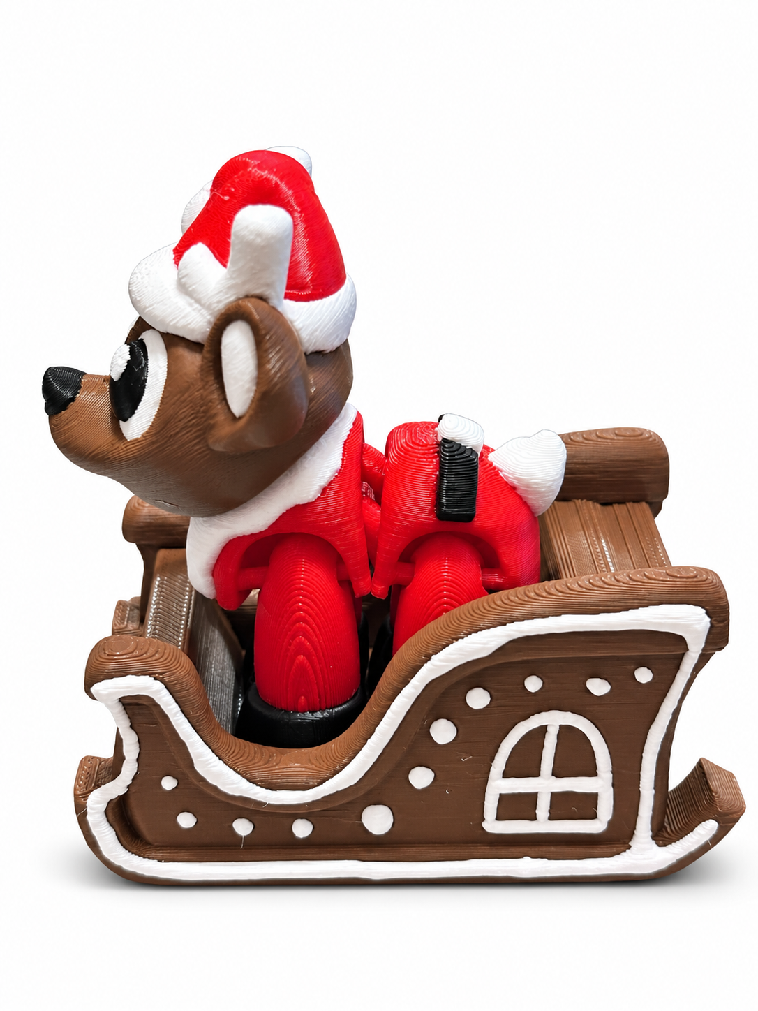 Santa Reindeer & Sleigh Set - 3D Printed Christmas Collectible
