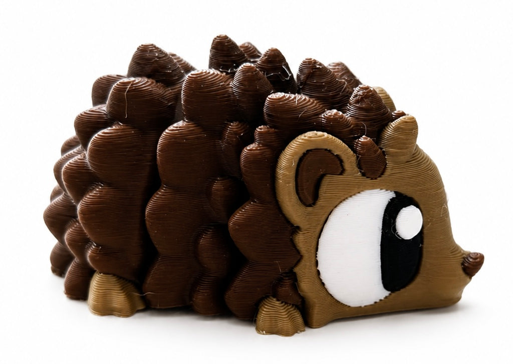Hazel the Hedgehog - Mini Mate | 3D Printed Articulated Hedgehog + Matching 3" Vinyl Sticker