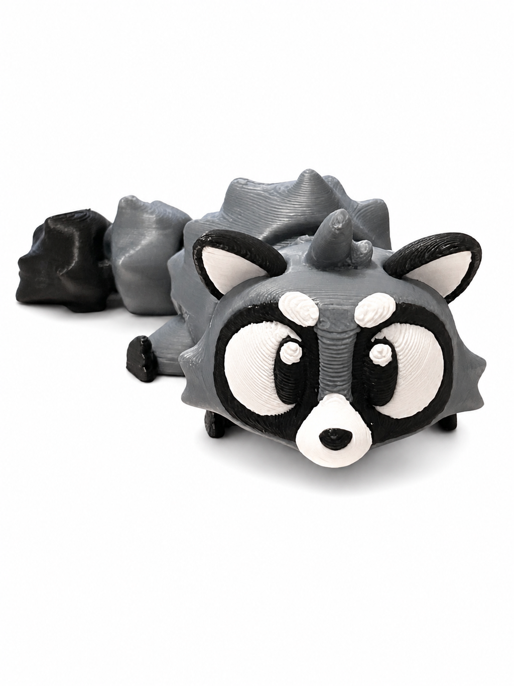 Bandit the Raccoon - Mini Mate | 3D Printed Articulated Raccoon + Matching 3" Vinyl Sticker