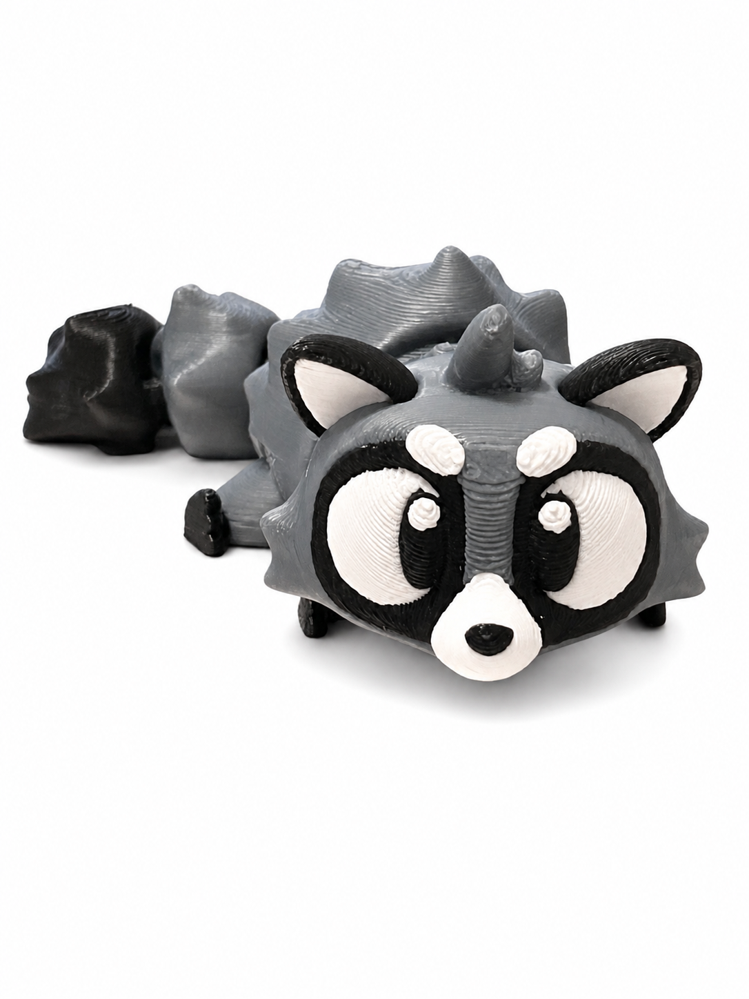 Bandit the Raccoon - Mini Mate | 3D Printed Articulated Raccoon + Matching 3" Vinyl Sticker