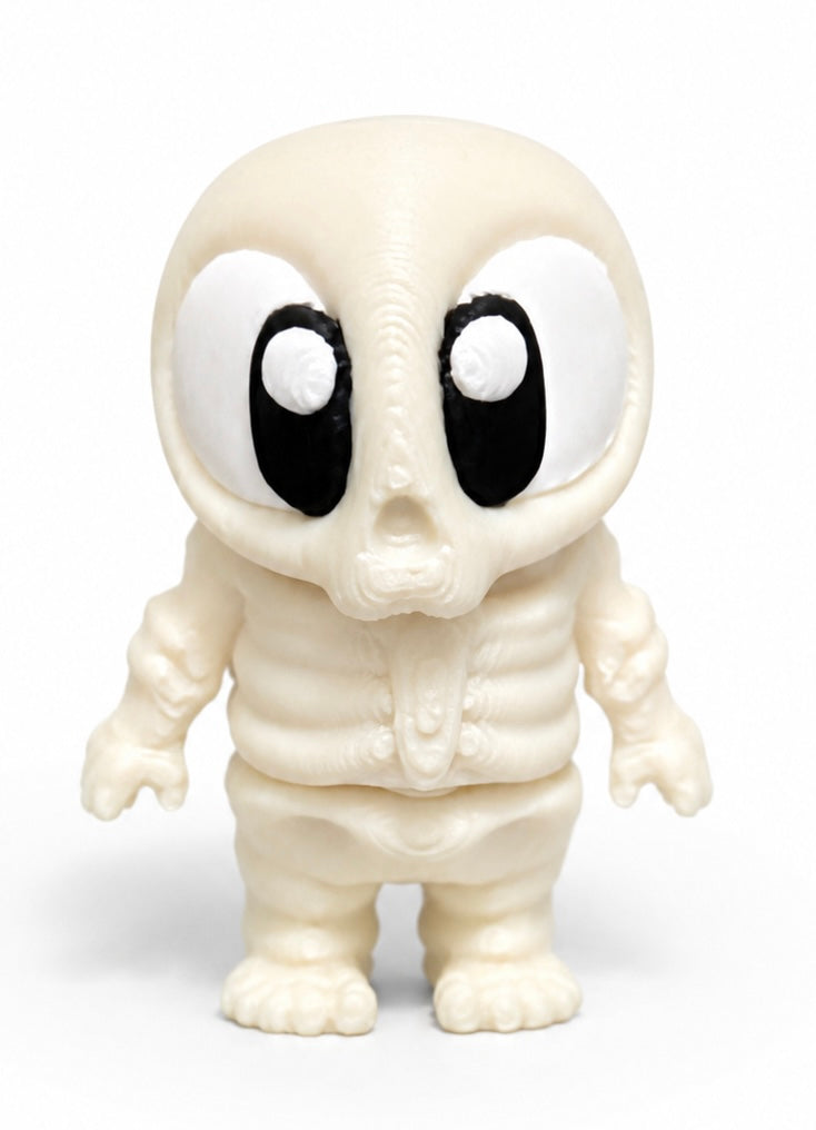 Skelly the Skeleton - Mini Mate | 3D Printed Articulated Skeleton + Matching 3" Vinyl Sticker