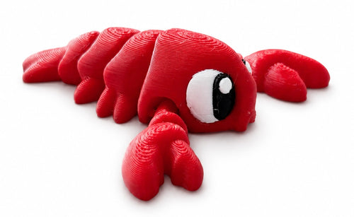 Clancy the Lobster - Mini Mate | 3D Printed Articulated Lobster + Matching 3" Vinyl Sticker