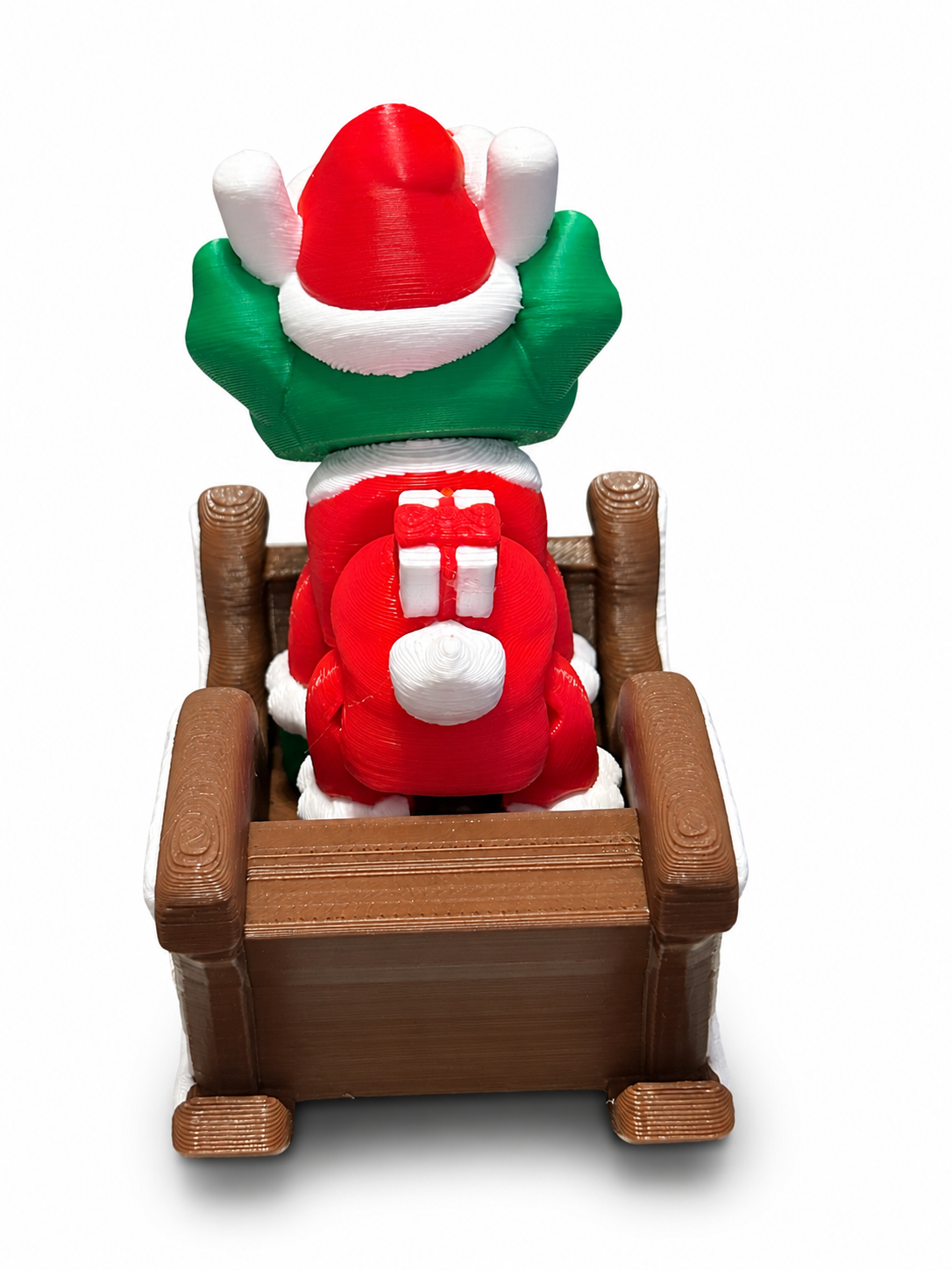 Festive Green Reindeer & Sleigh Set - 3D Printed Christmas Collectible