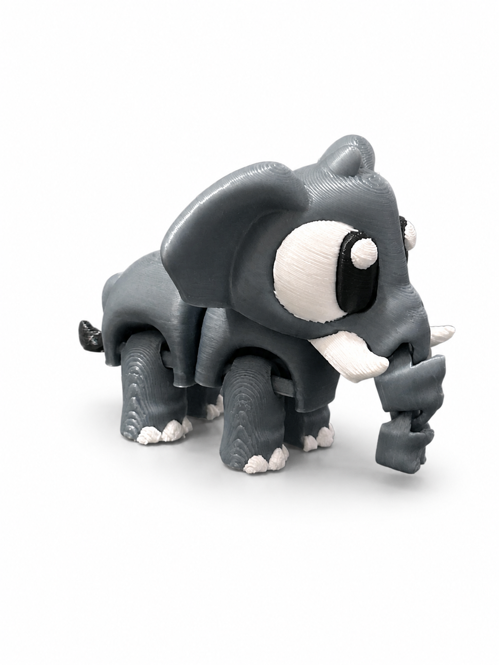Eli the Elephant - Mini Mate | 3D Articulated Elephant + Matching 3" Vinyl Sticker