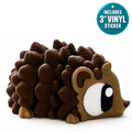 Hazel the Hedgehog - Mini Mate | 3D Printed Articulated Hedgehog + Matching 3" Vinyl Sticker