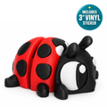 Lucky the Ladybug - Mini Mate | 3D Printed Articulated Ladybug + Matching 3" Vinyl Sticker
