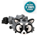 Bandit the Raccoon - Mini Mate | 3D Printed Articulated Raccoon + Matching 3" Vinyl Sticker