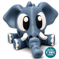 Eli the Elephant - Mini Mate | 3D Articulated Elephant + Matching 3" Vinyl Sticker